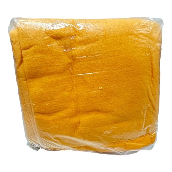 Kmart Bed Blanket Orange Polyester Large Twin 70 x 86 in Vintage 1970s Brand New - Picture 2 of 5